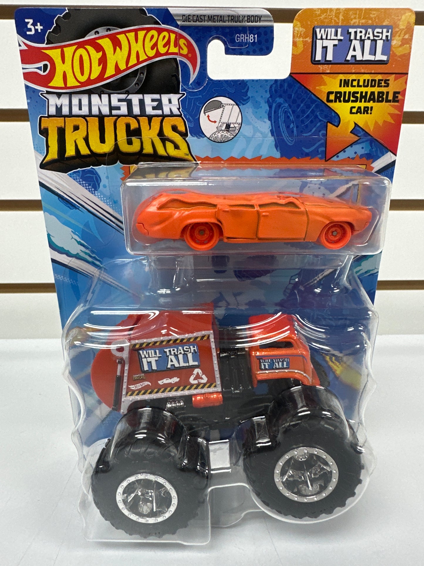 Hot wheels Monster Truck includes crushable car (Will Trash it all)