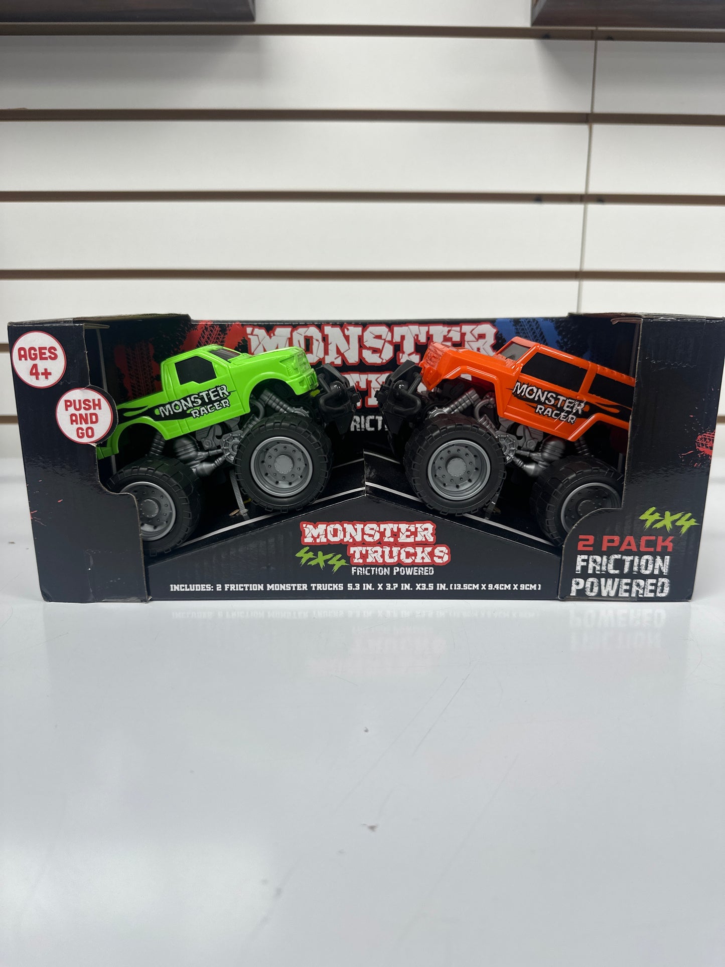 Toys - Monster truck friction powered 4x4 push and go