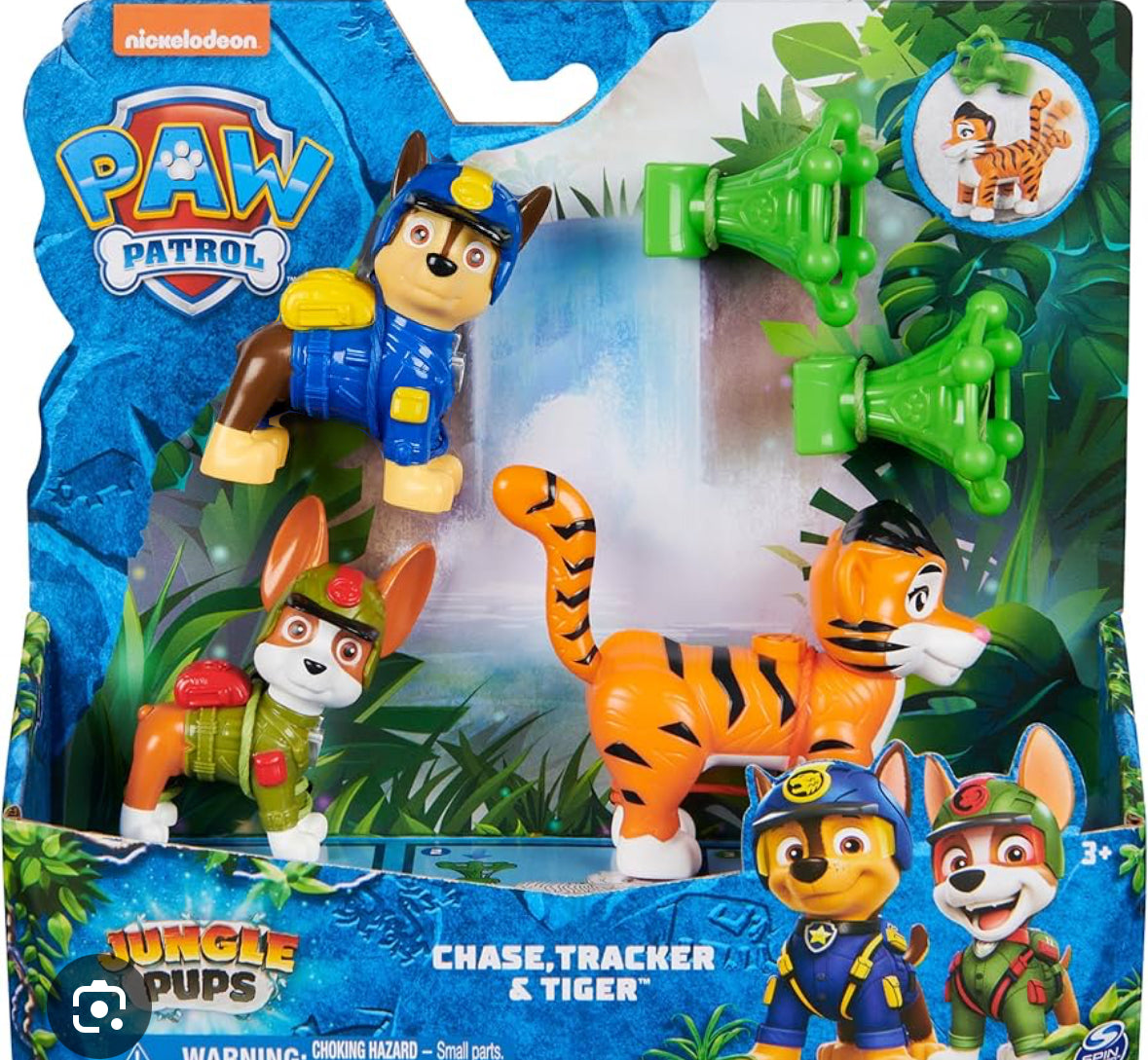 Toy Paw patrol Chase tractor and tiger