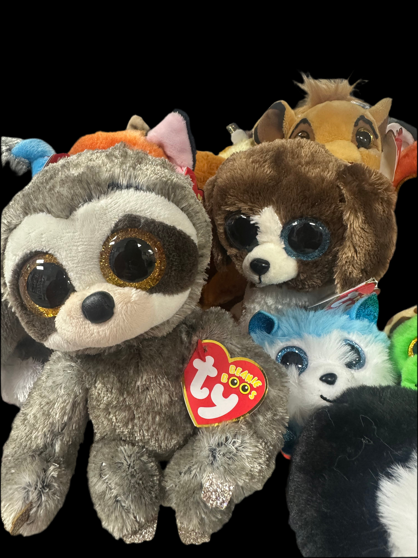 TY - Assorted beanie babies ,Beanie boos and mini Keychains