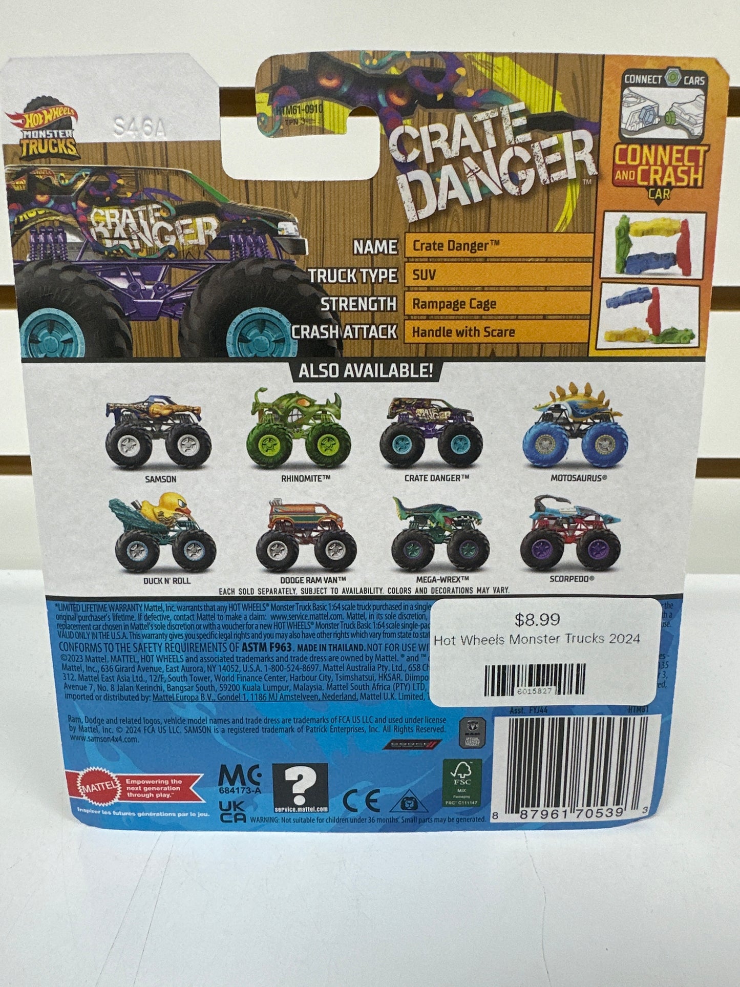 Hot Wheels Monster Truck crate Danger