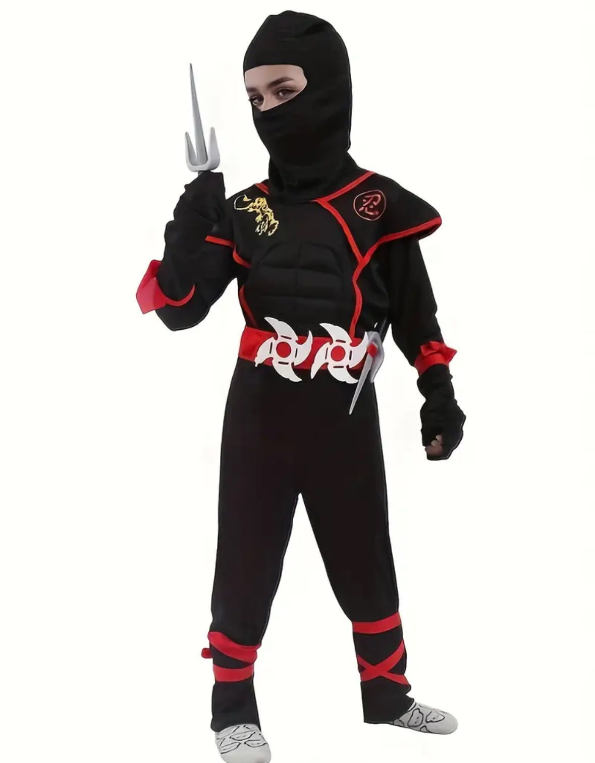 Costume black ninja for Halloween or every day play