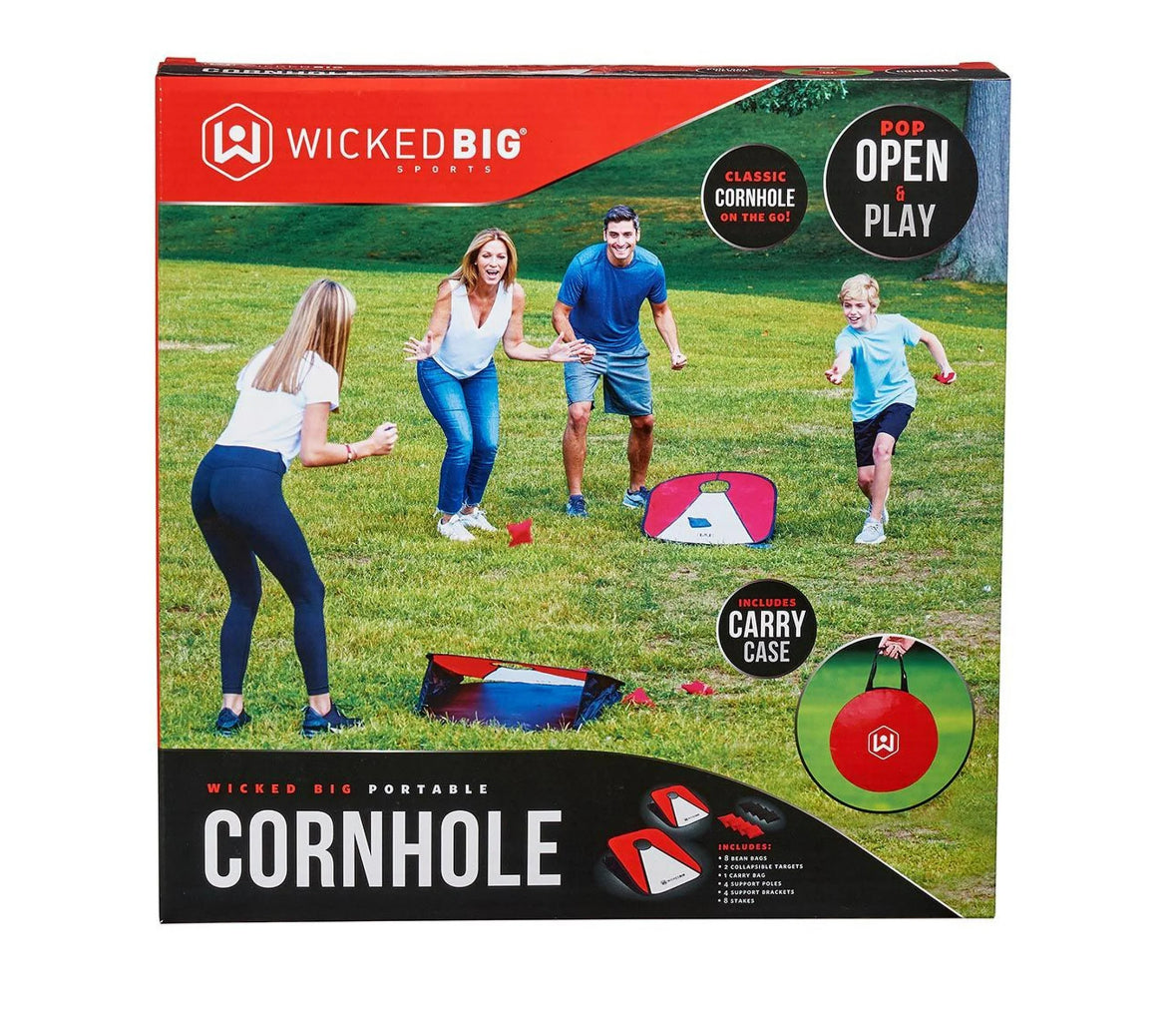 Outdoor - Wicked Big Sports 3ft x 2ft Collapsible Vinyl Cornhole Outdoor Lawn Game