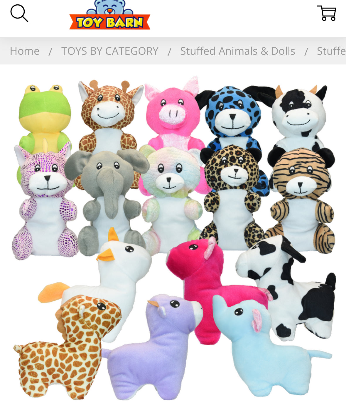 Toy Barn Plush stuffed animals