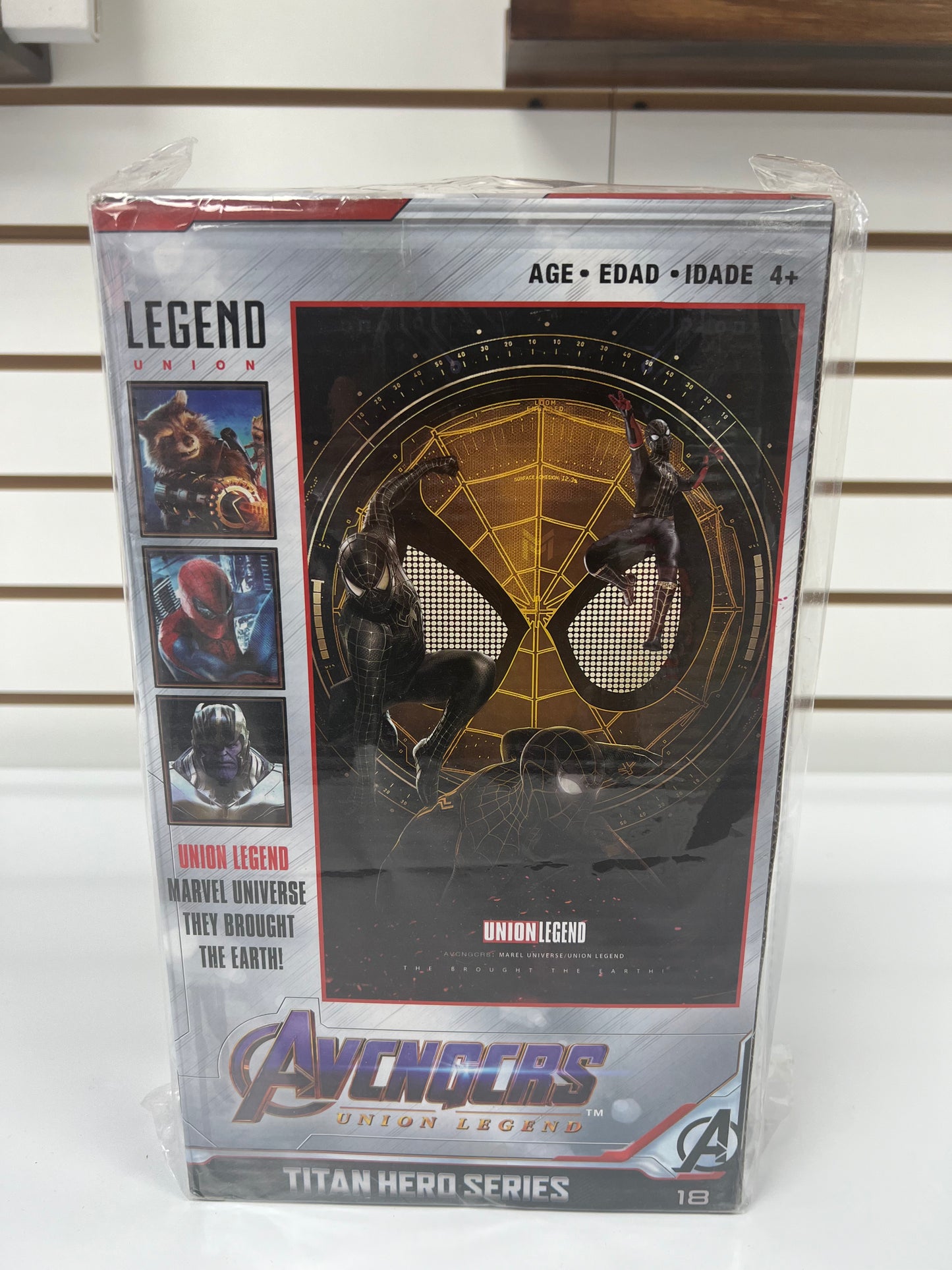 Avengers union black and white spiderman titan hero series