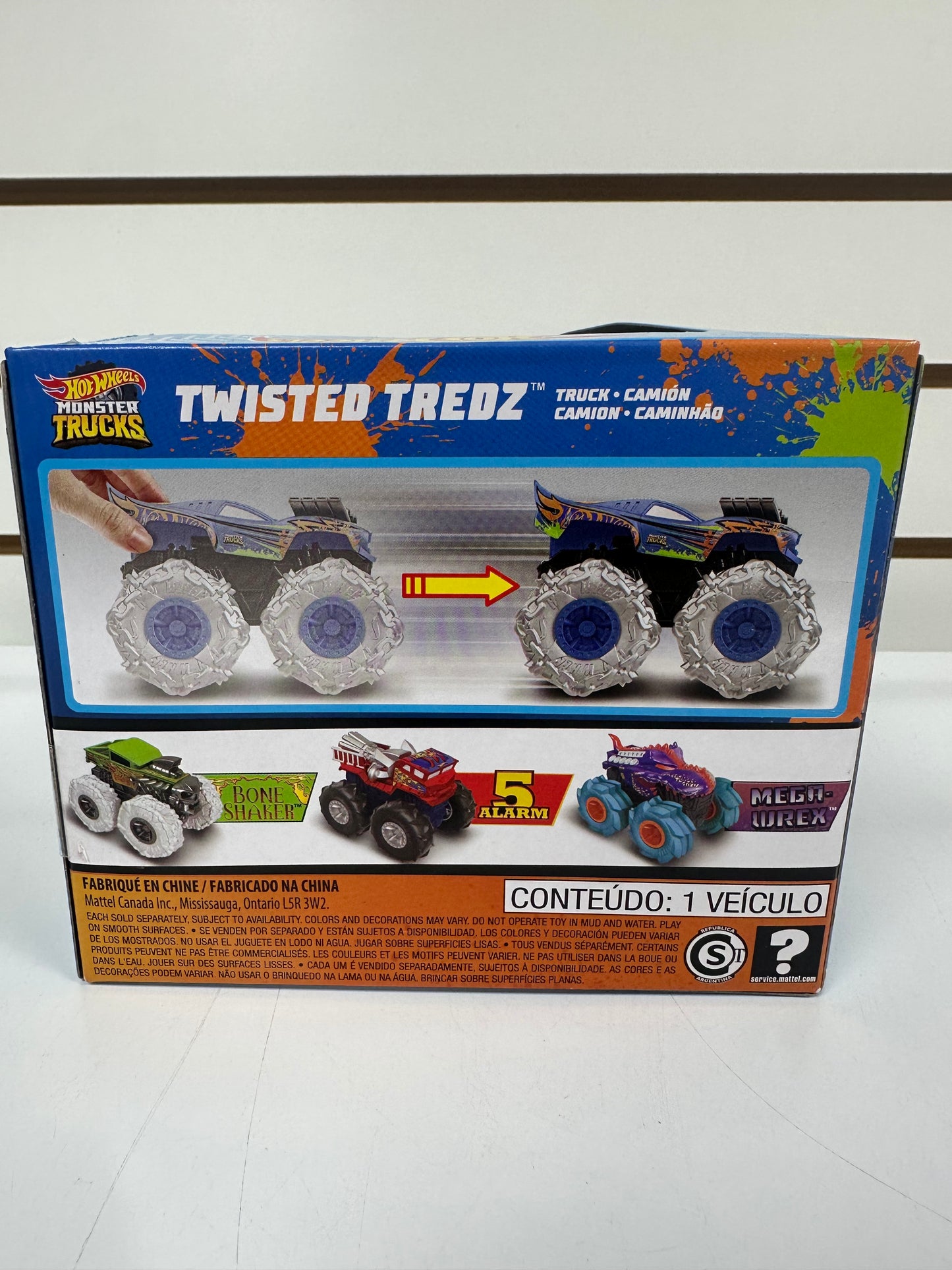 Hot wheels monster truck twisted tredz blue