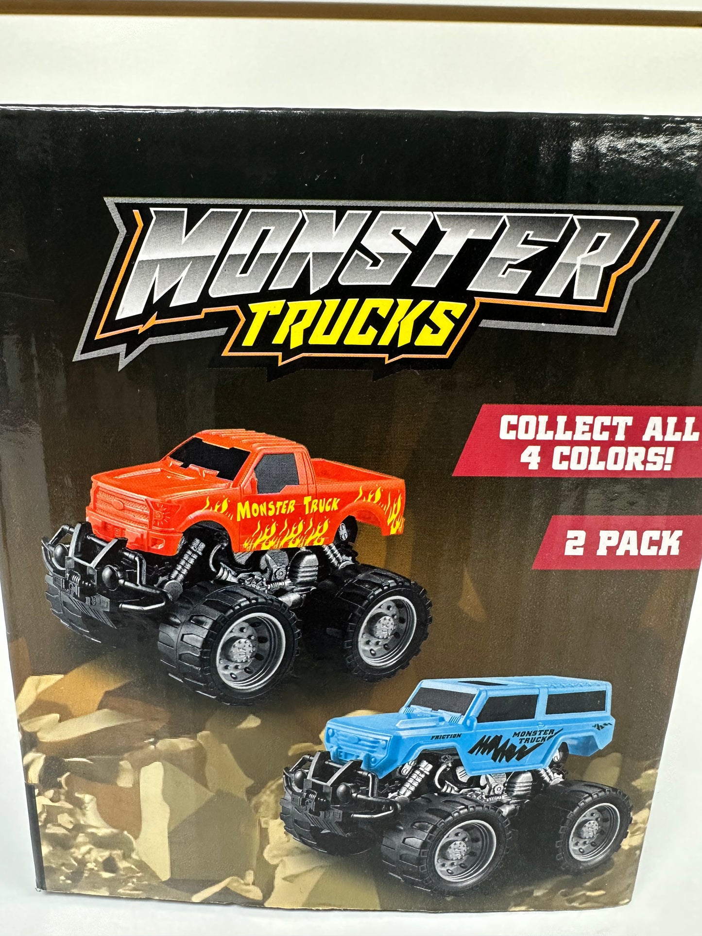 Monster Truck Friction Powered 2 pack push and go